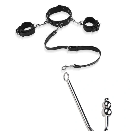 Elegant 5334 Cuffs Beaded Hook with Collar and Anal 0823